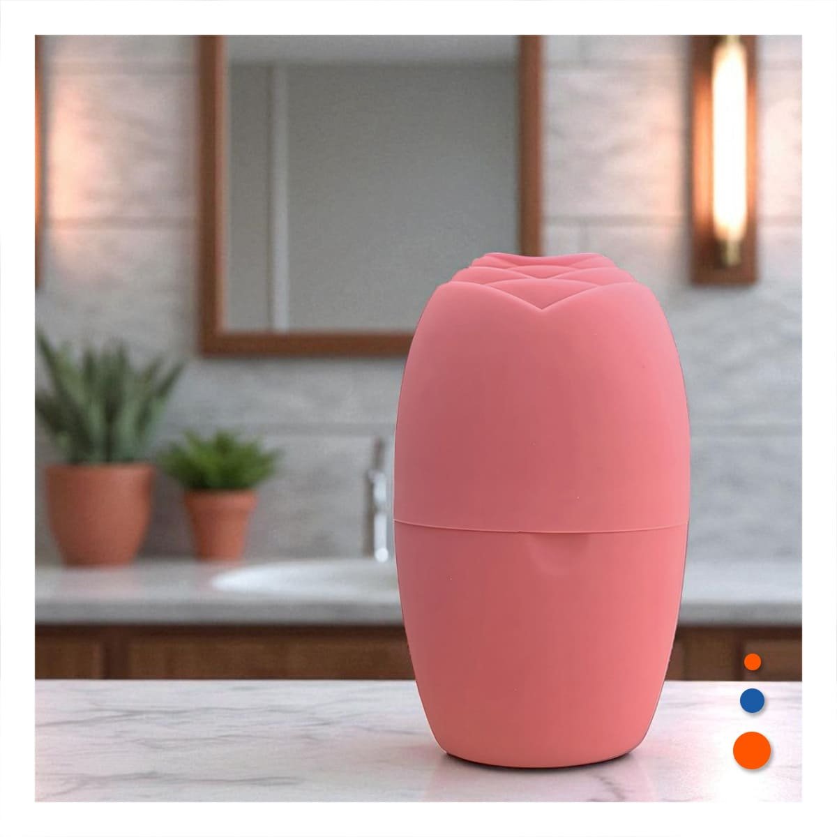 PACK2 CAJON PARA RODILLO FACIAL CORAL FUNCIONAL Y ELEGANTE PARA CUIDADO FACIAL Y+PAPEL REGALO - 2