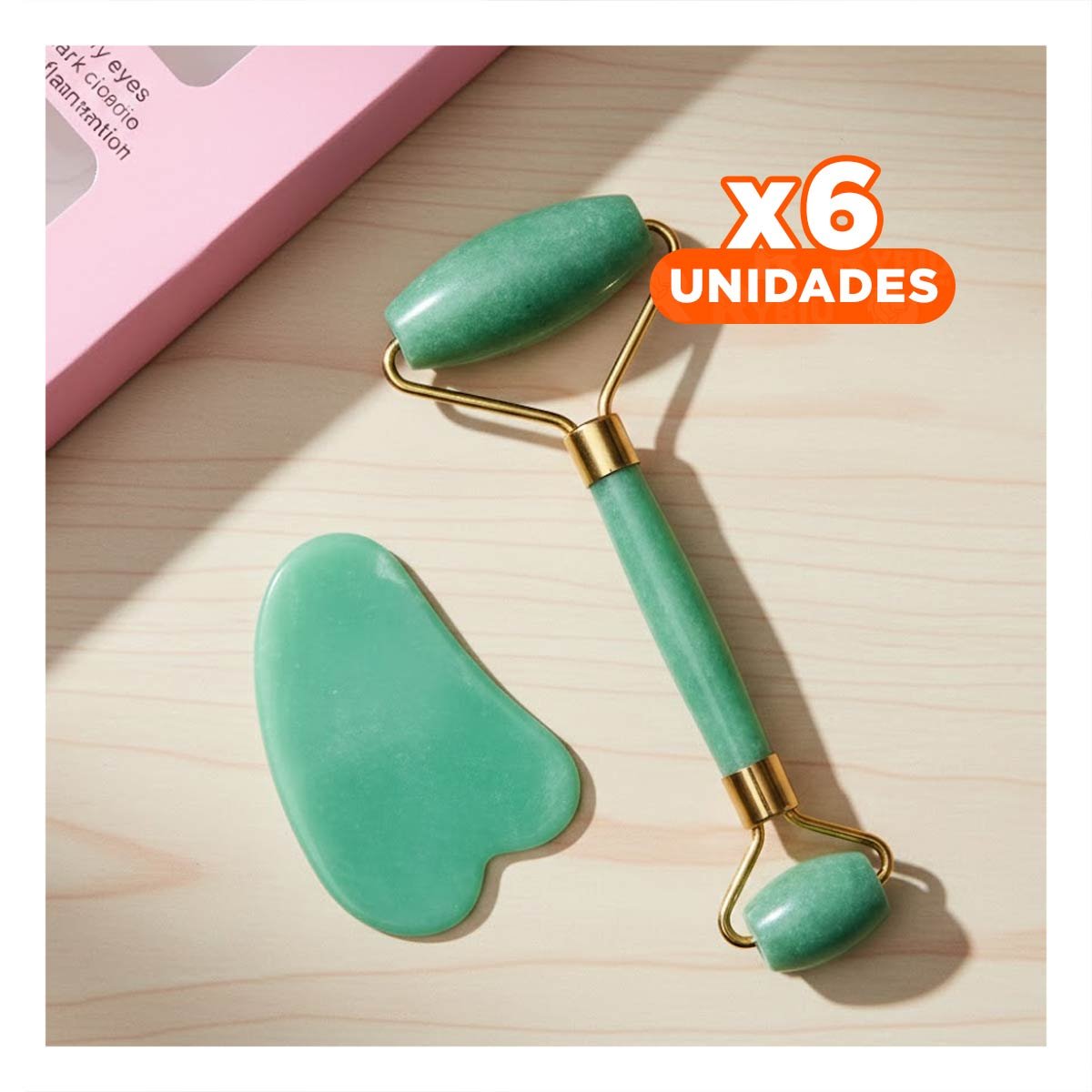 PACK6 EQUIPO FACIAL SET DE 2 VERDE AGUA DE PLASTICO SUAVE Y SEGURO Y+REGALO STICKER - 1