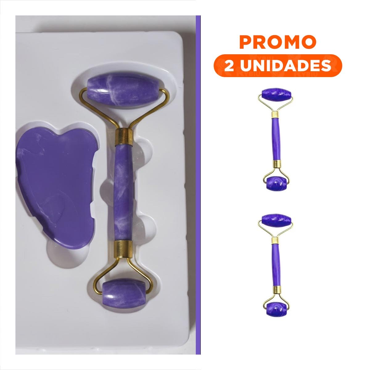 PACK2 ESTIMULADOR FACIAL SET DE 2 MORADO DE PLASTICO FACIL DE USAR Y MANTENER LIMPIO - 1