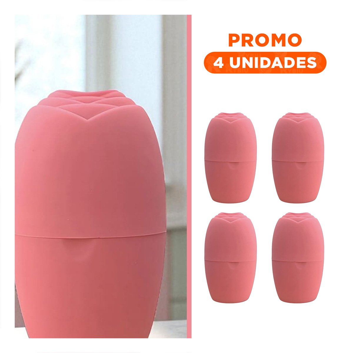 PACK4 EXPOSITOR PARA RODILLO FACIAL CORAL RESISTENTE Y ELEGANTE PARA MANTENER Y+REGALO STICKER - 1
