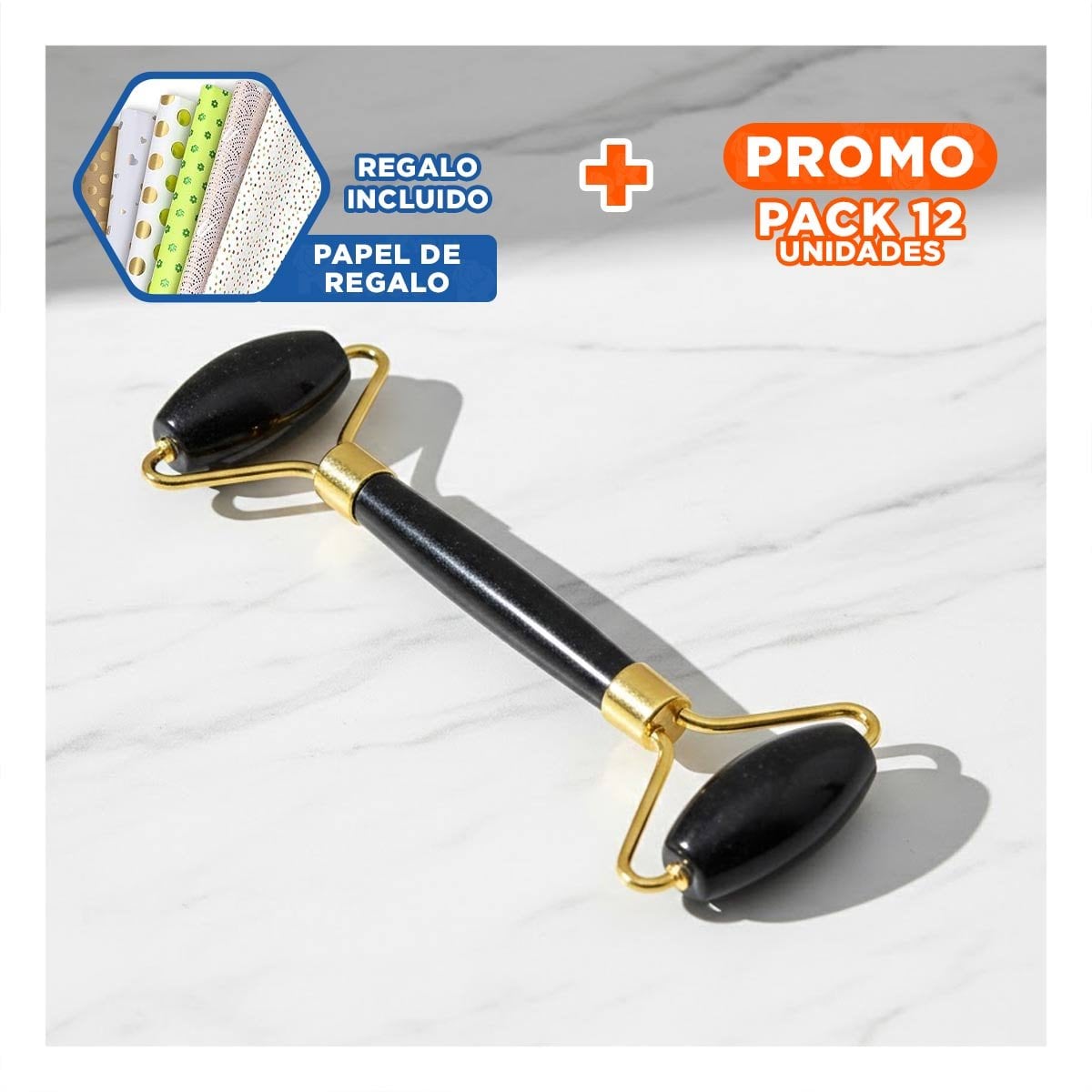PACK12 REAFIRMADOR FACIAL SET DE 2 NEGRO DE PLASTICO QUE MEJORA APARIENCIA Y+PAPEL REGALO - 1