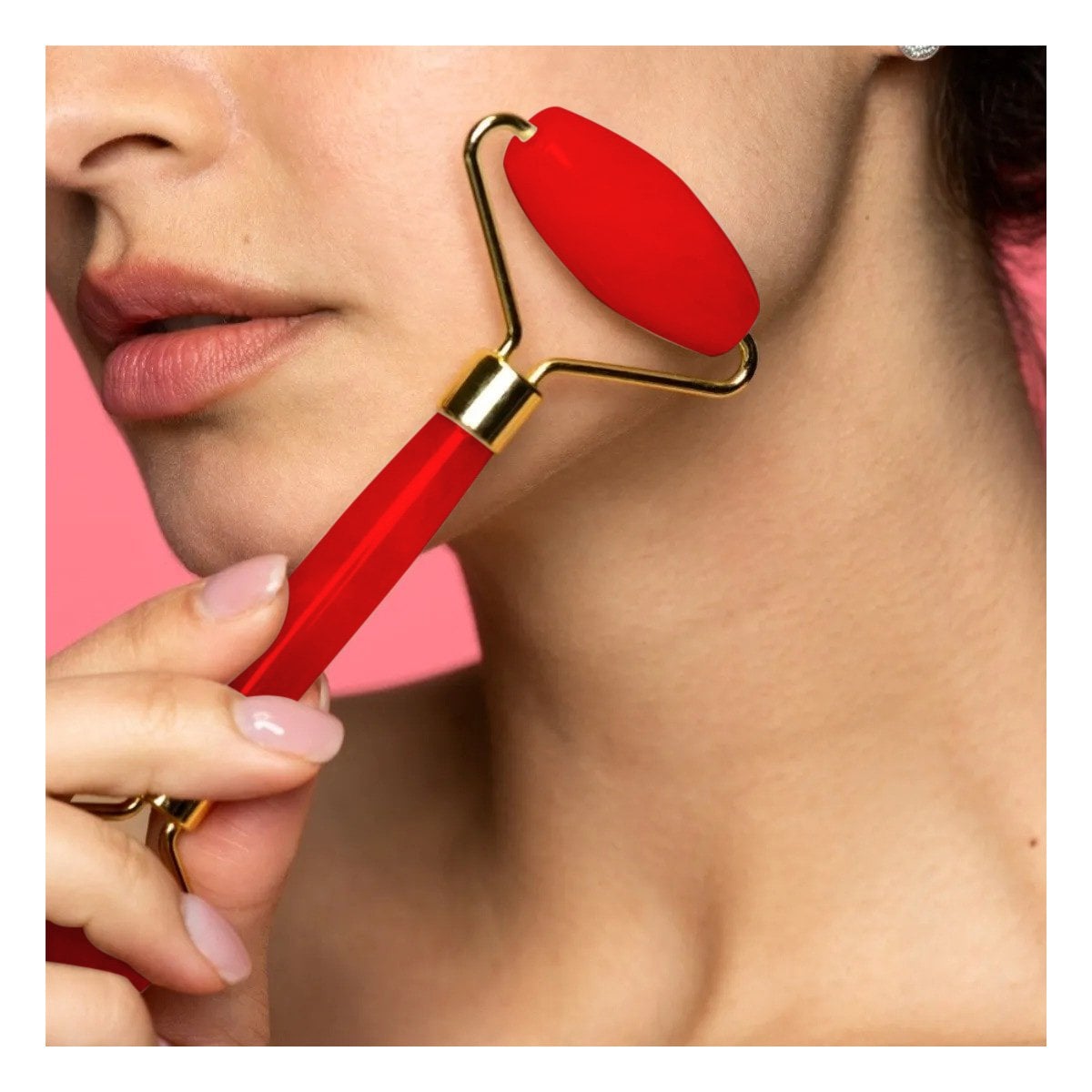DISPOSITIVO FACIAL DE PLASTICO ROJO FACIL DE USAR Y COMODO PARA PIEL Y+LIGAS REGALO - 2