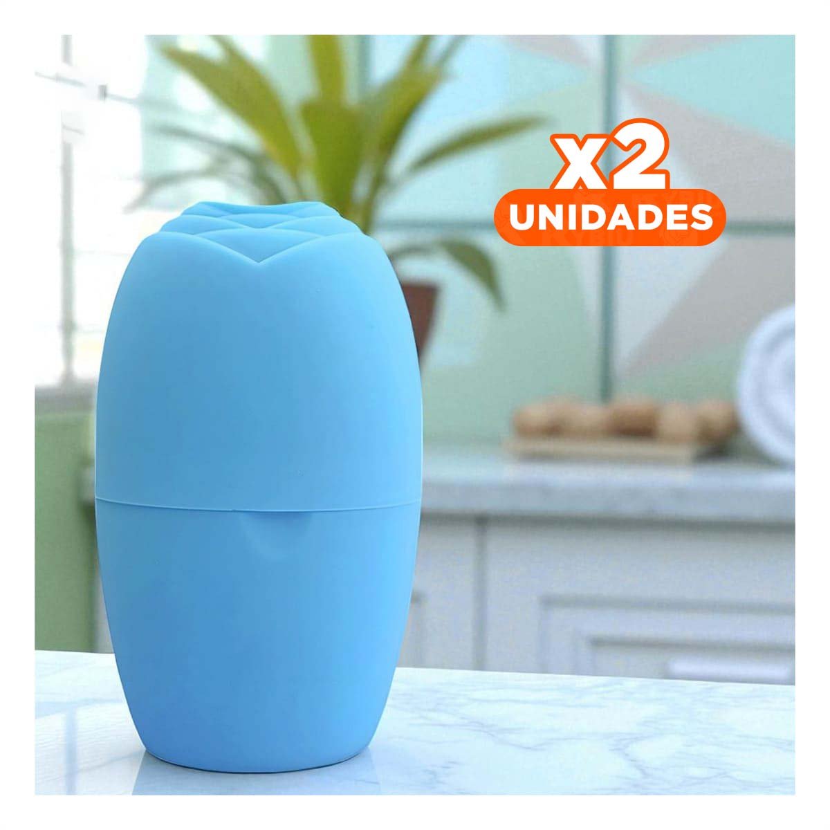 PACK2 CAJON PARA RODILLO FACIAL CELESTE PEQUENO Y MODERNO Y+REGALO STICKER - 1