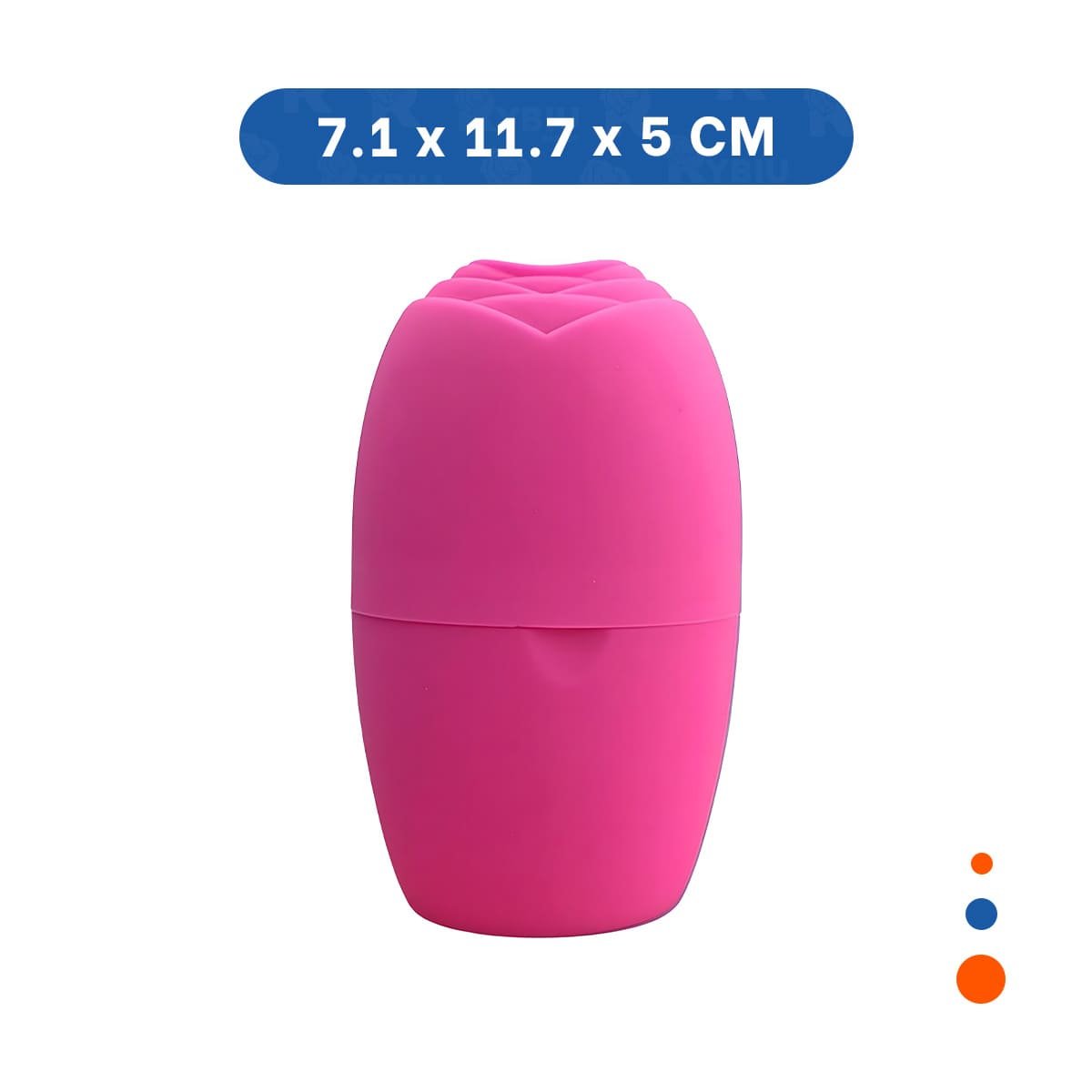 CONTENEDOR PARA RODILLO FACIAL DE HIELO FUCSIA PRACTICO Y COMPACTO PARA MANTENER Y+PAPEL REGALO - 4