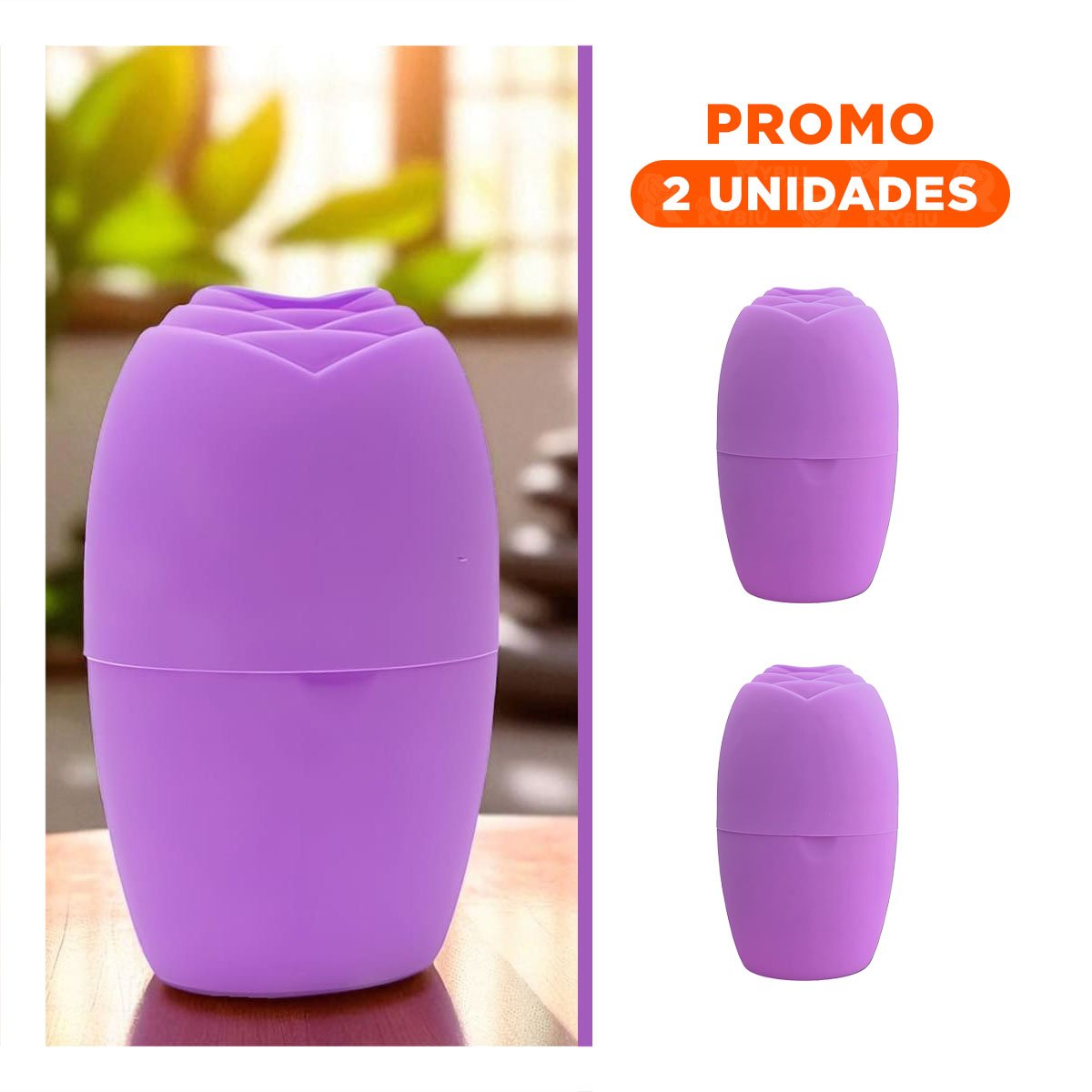 PACK2 CAJON PARA RODILLO FACIAL LILA RESISTENTE Y COMPACTO PARA MANTENER FRIO - 1