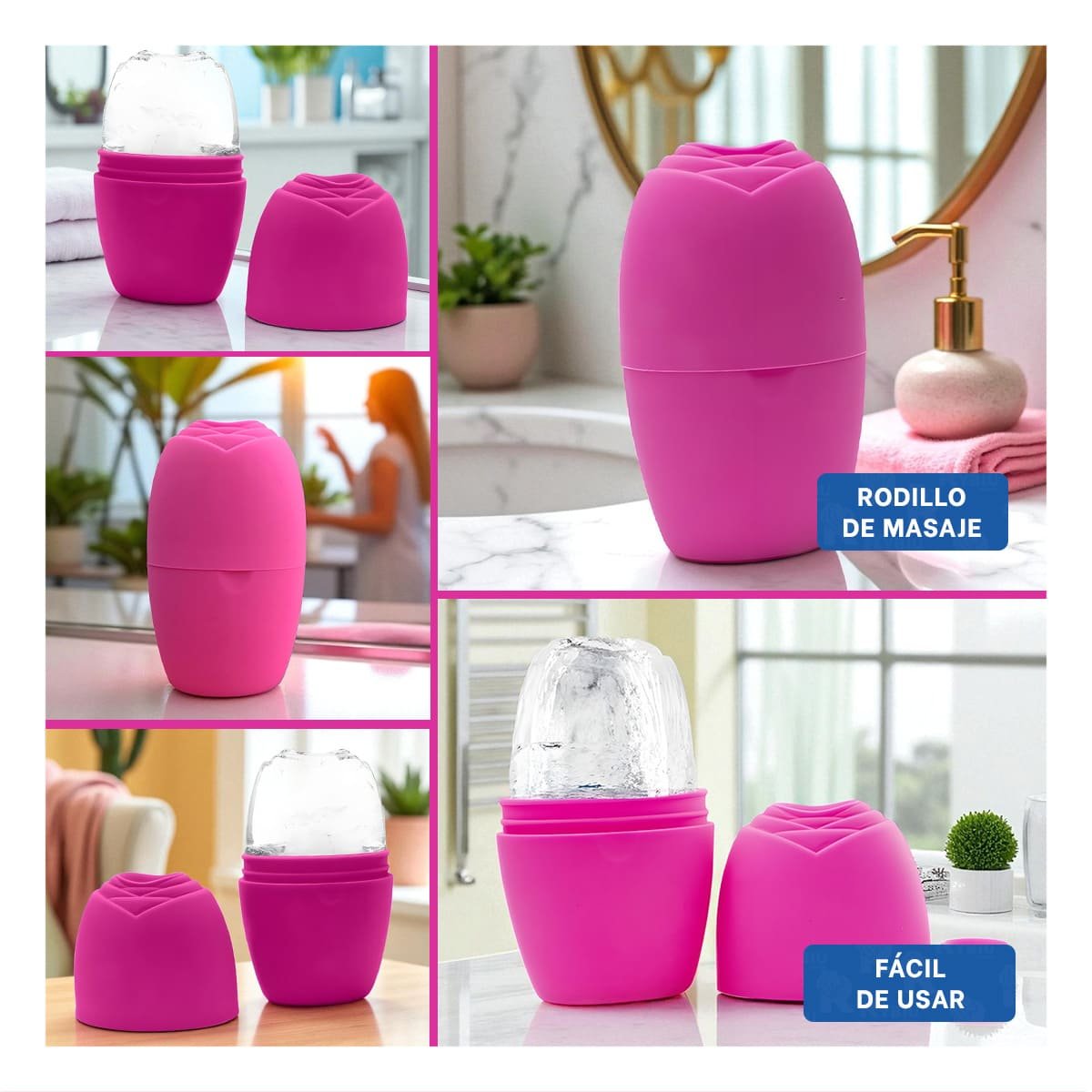 PACK12 PORTA RODILLO FACIAL FUCSIA PRACTICO Y ELEGANTE PARA USO DIARIO Y+PAPEL REGALO - 2