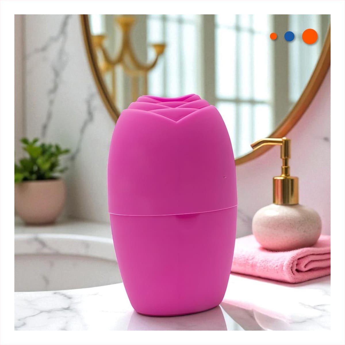 PACK12 PORTA RODILLO FACIAL FUCSIA PRACTICO Y ELEGANTE PARA USO DIARIO Y+PAPEL REGALO - 5