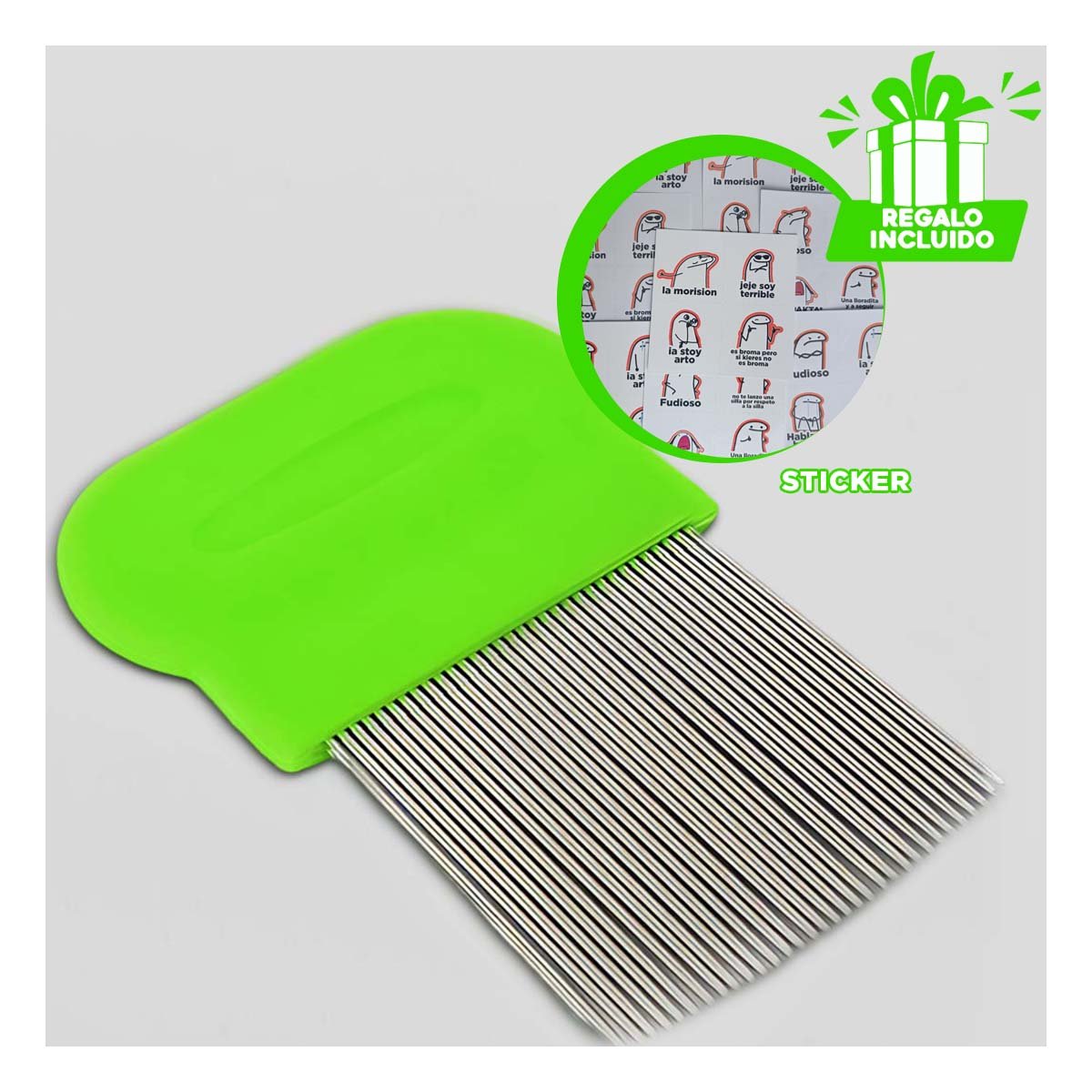 APLICADOR COMPACTO VERDE PARA PIOJOS Y LIENDRES FACIL DE USAR EN HOGAR Y+REGALO STICKER - 1