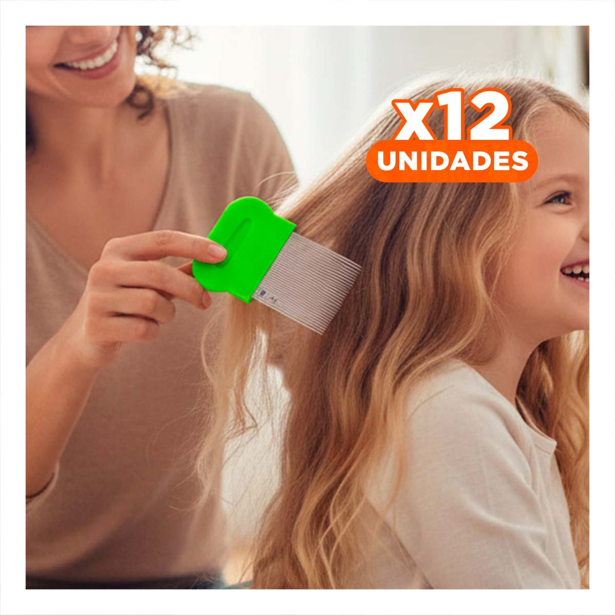 PACK12 PEINETA FINA VERDE PARA PIOJOS Y LIENDRES PRACTICA Y RESISTENTE - 1