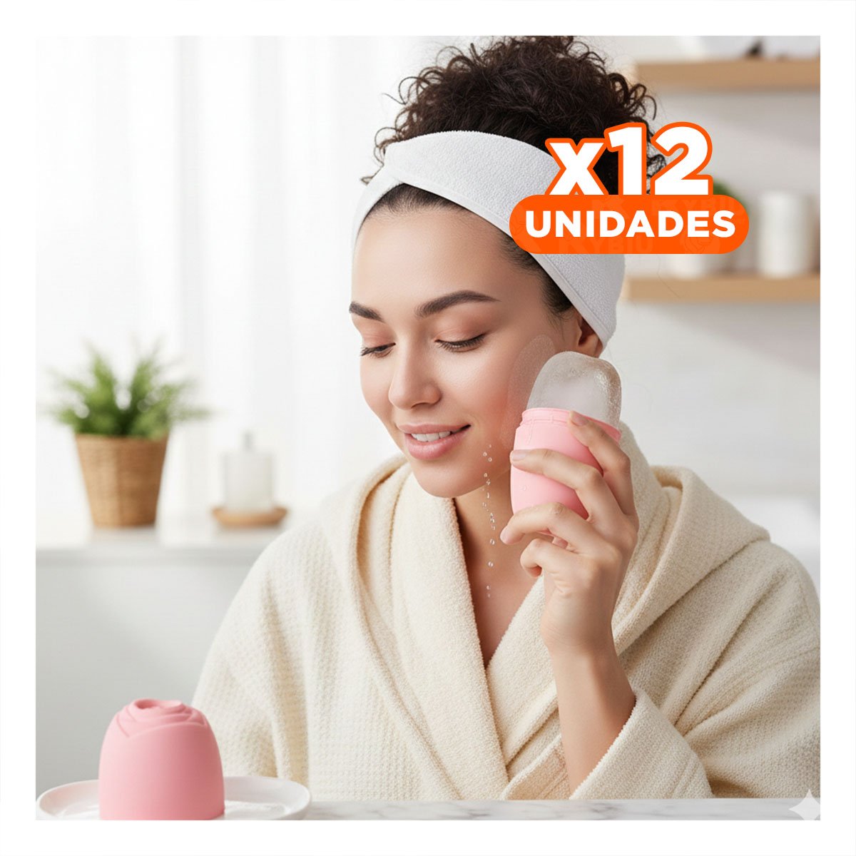 PACK12 PORTA RODILLO FACIAL CORAL MODERNO Y FUNCIONAL PARA MANTENER FRIO - 1