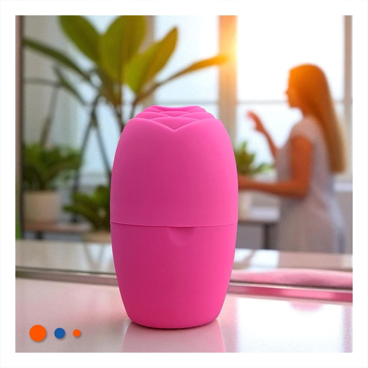 PACK12 PORTA RODILLO FACIAL DE HIELO FUCSIA PEQUENO Y MODERNO Y+REGALO STICKER - 3