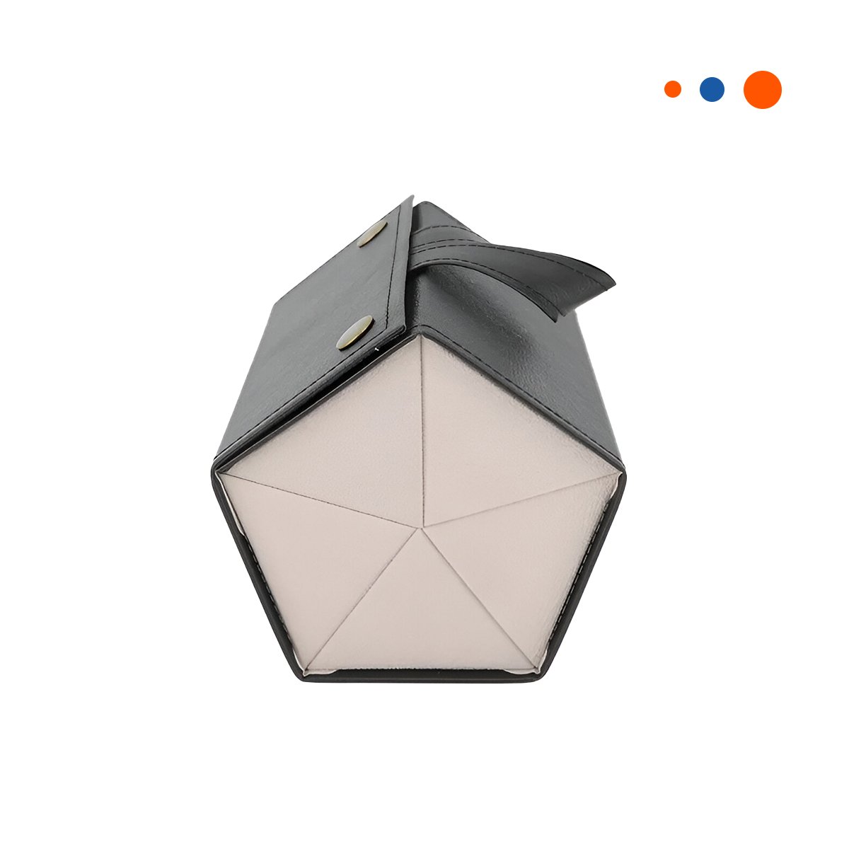 CAJA COMODA DE LENTES NEGRO PENTAGONO CON INTERIOR SUAVE Y ACOLCHADO Y+PAPEL REGALO - 1