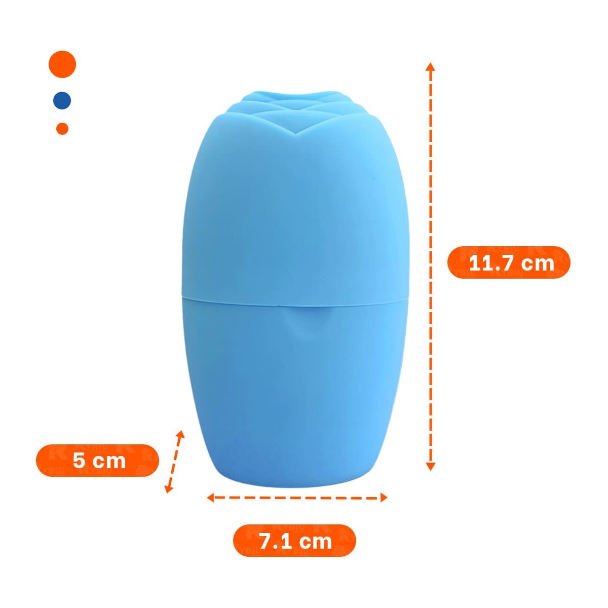 PACK6 EXPOSITOR PARA RODILLO FACIAL CELESTE PRACTICO PARA CUIDADO FACIAL Y+PAPEL REGALO - 4