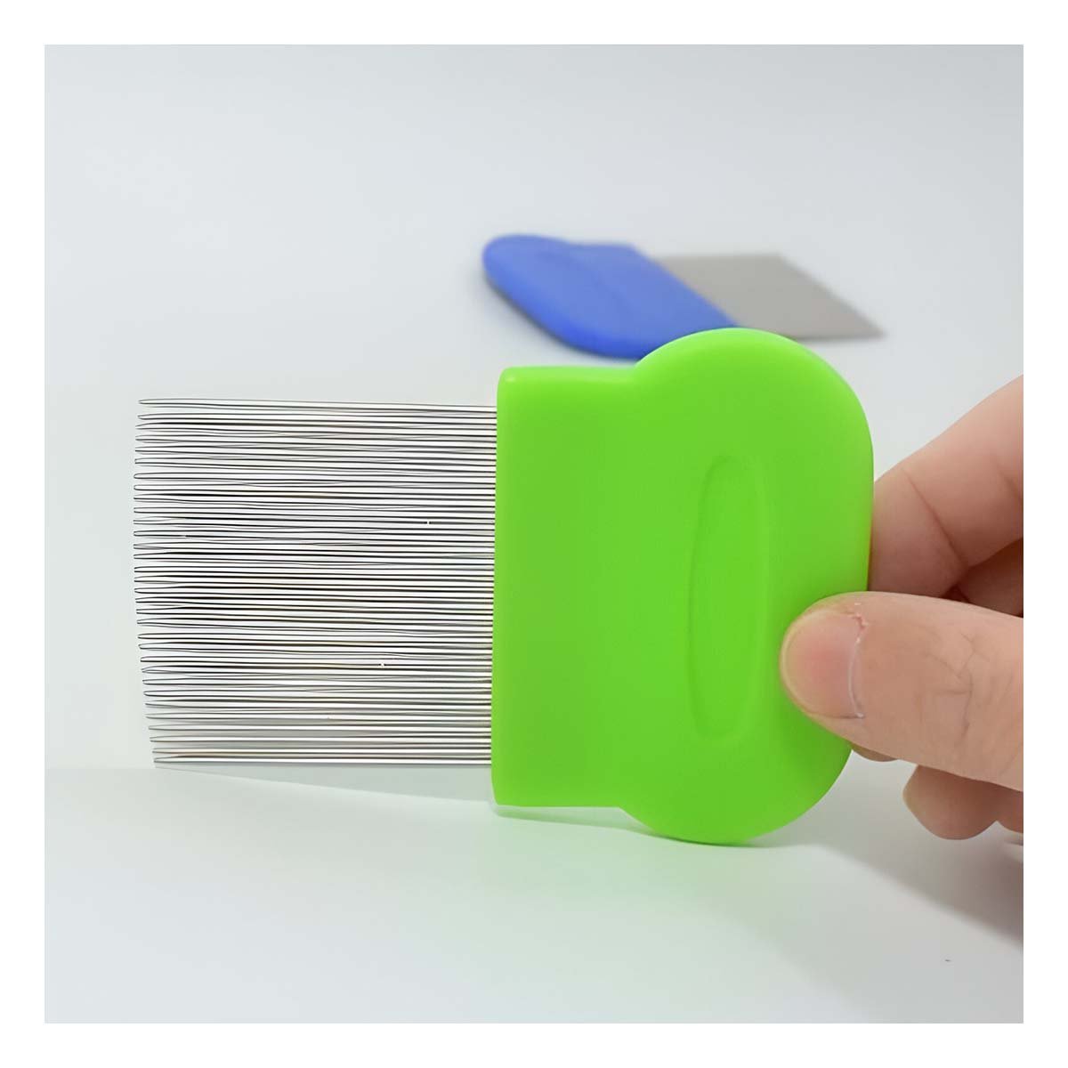 PACK12 PEINETA CLASICA VERDE PARA PIOJOS Y LIENDRES COMODA Y DURADERA Y+REGALO STICKER - 5