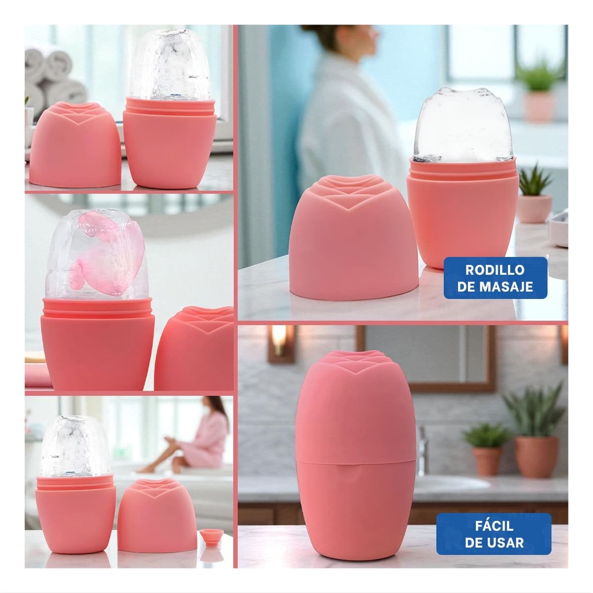 PACK12 PORTA RODILLO FACIAL CORAL PRACTICO Y ELEGANTE PARA USO DIARIO Y+PAPEL REGALO - 2