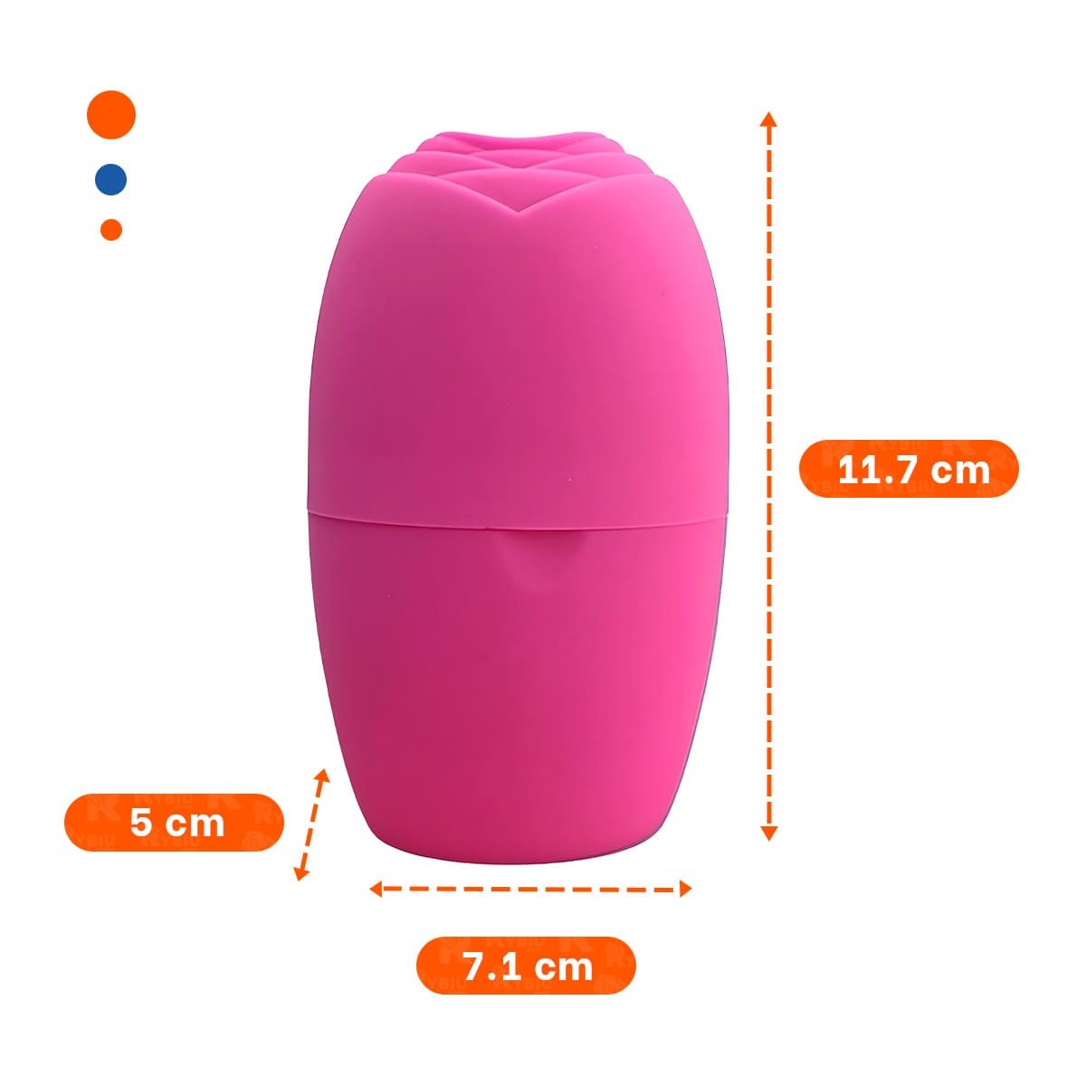 CONTENEDOR PARA RODILLO FACIAL DE HIELO FUCSIA FUNCIONAL Y ELEGANTE PARA CUIDADO Y+POST IT - 4