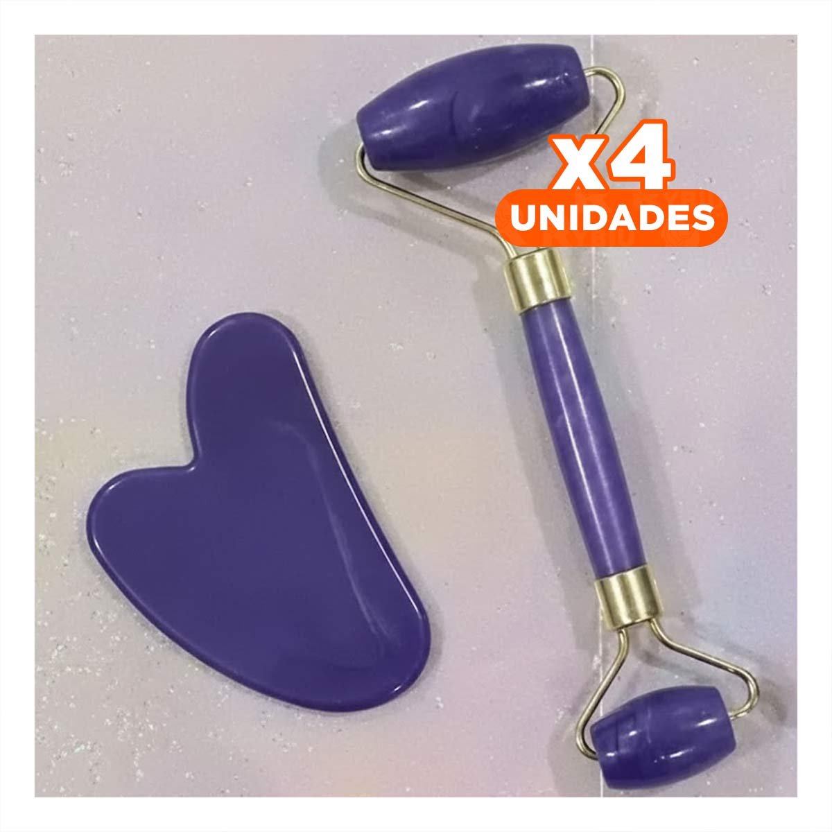 PACK4 TRATAMIENTO FACIAL SET DE 2 MORADO DE PLASTICO SUAVE Y SEGURO PARA TODO TIPO DE PIEL - 1