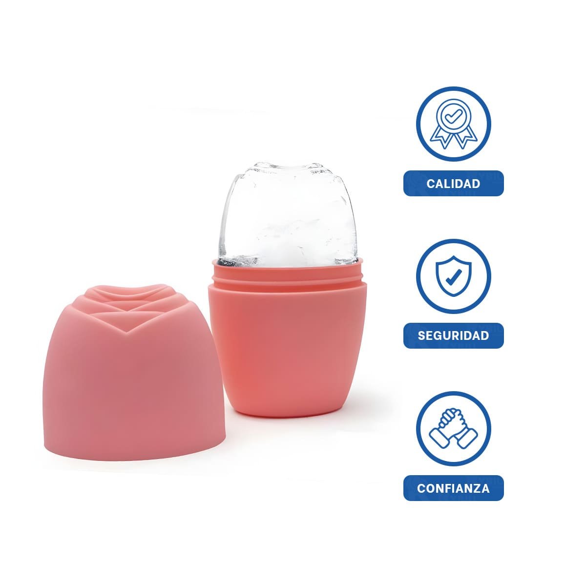 CONTENEDOR PARA RODILLO FACIAL CORAL ELEGANTE Y MODERNO PARA GUARDAR ACCESORIOS - 3