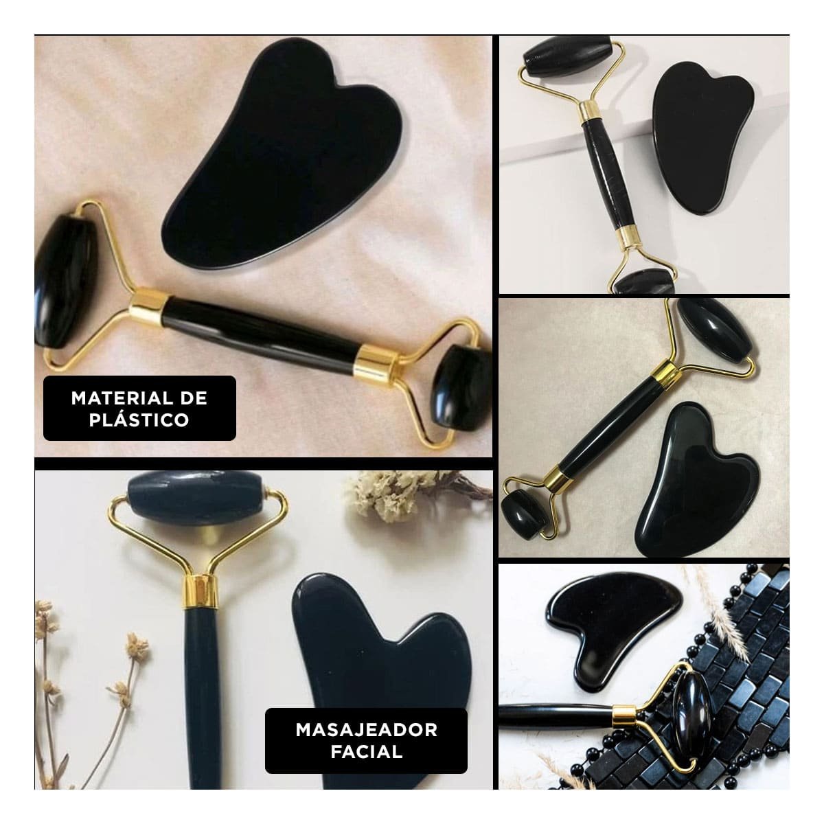PACK6 TRATAMIENTO FACIAL SET DE 2 NEGRO DE PLASTICO QUE MEJORA APARIENCIA Y+PAPEL REGALO - 3