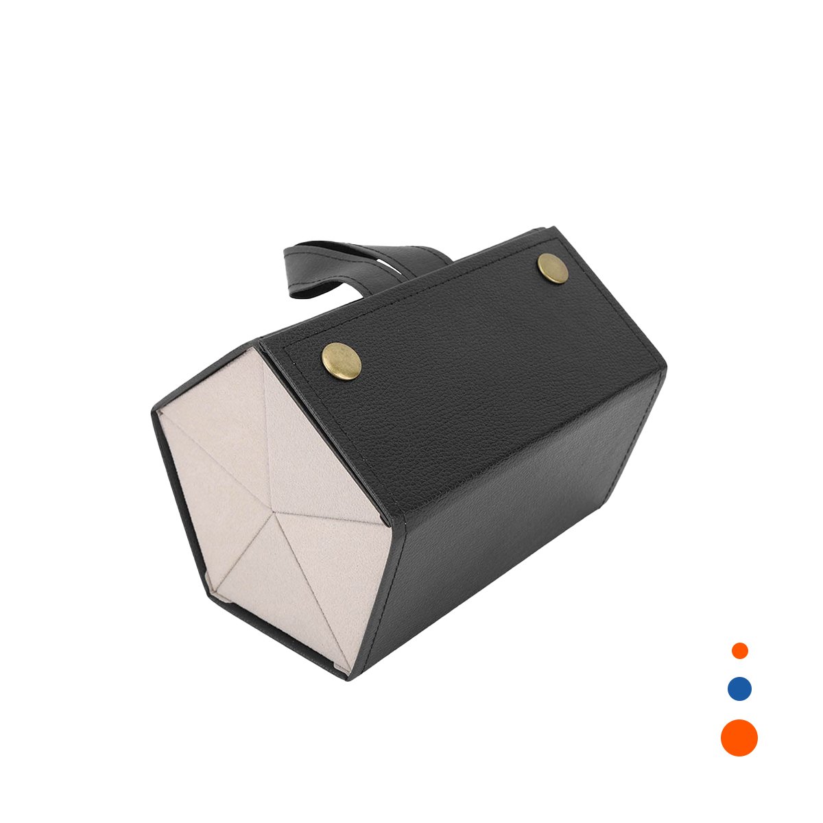 PACK4 COFRE RESISTENTE DE LENTES NEGRO PENTAGONO CON COMPARTIMENTOS REMOVIBLES Y+PAPEL REGALO - 3