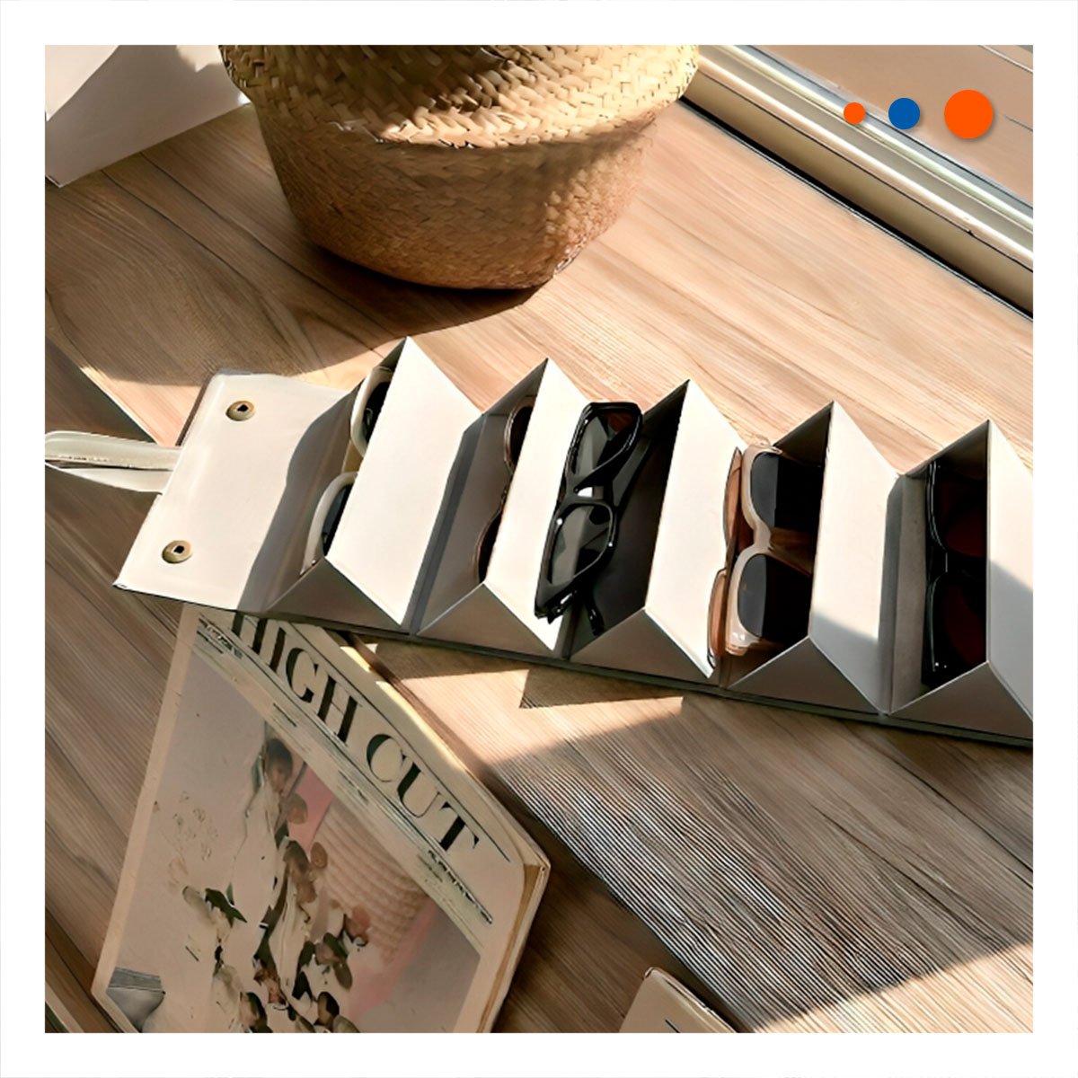 DISPLAY DE LENTES PENTAGONO PLOMO PARA HOGAR ELEGANTE Y+POST IT - 2