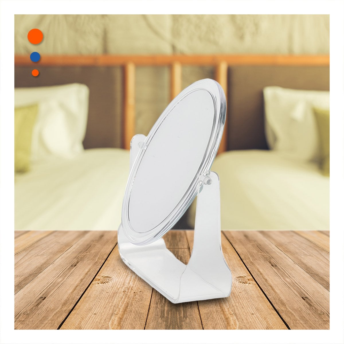PACK4 SUPERFICIE REFLECTANTE OVALADA TRANSPARENTE 17,5X13,5CM HOGAR MODERNO - 3