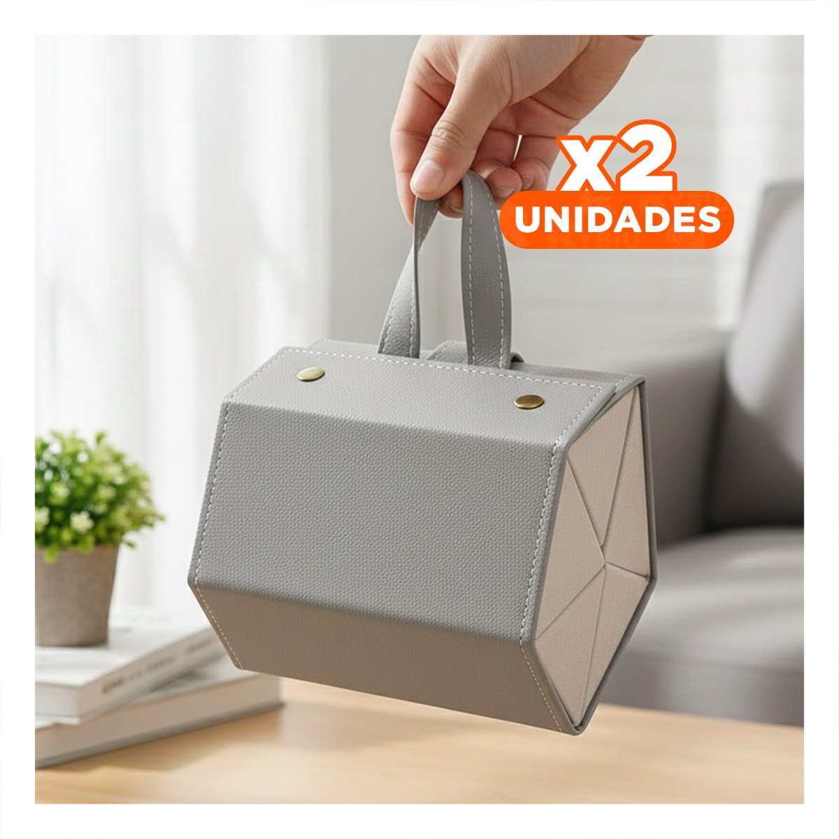 PACK2 COMPARTIMENTO DE LENTES PENTAGONO PLOMO PARA HOGAR MODERNO Y+REGALO STICKER - 1