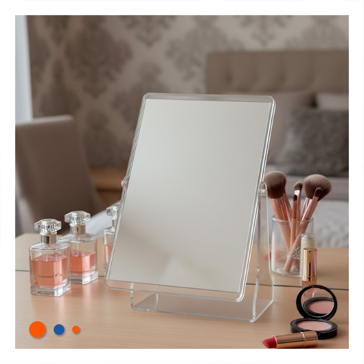 PACK6 SUPERFICIE REFLECTANTE RECTANGULAR DOBLE VISTA 18X15CM HOGAR - 2