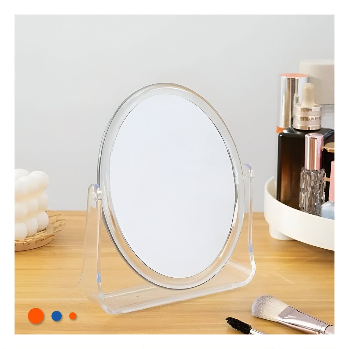 PACK4 REFLEJO OVALADO DOBLE PARA MESA 17,5X13,5CM TRANSPARENTE HOGAR Y+REGALO STICKER - 5