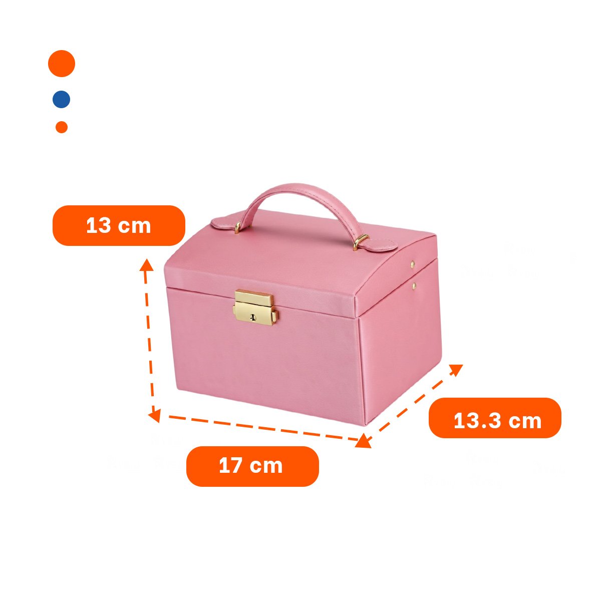 PACK6 ALHAJERO ELEGANTE DE 3 NIVELES ROSADO PARA HOGAR Y+PAPEL REGALO - 4