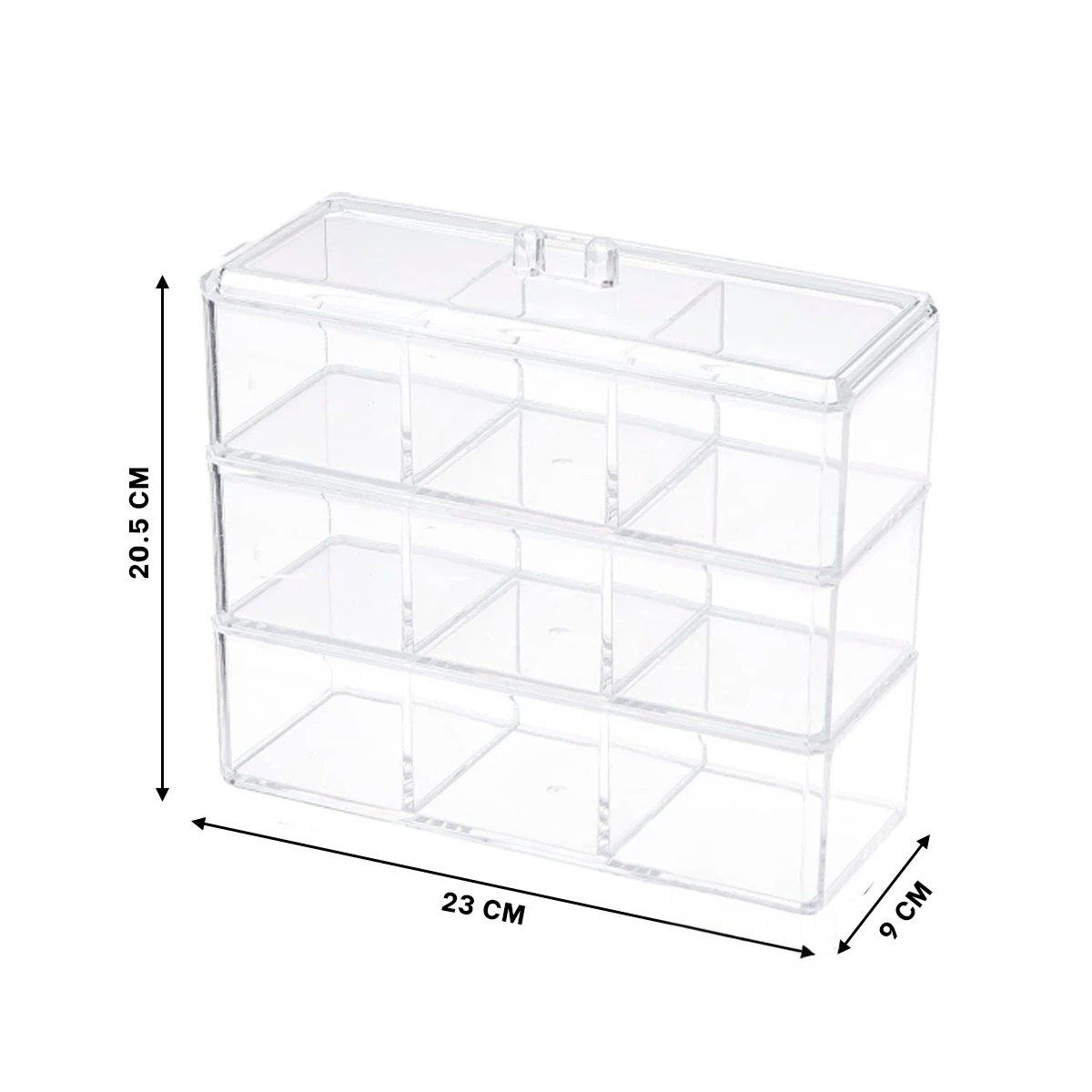 PACK4 ESTUCHE EN COLOR TRANSPARENTE TRES PISOS CON INTERIOR CONTINUO Y+REGALO STICKER - 4