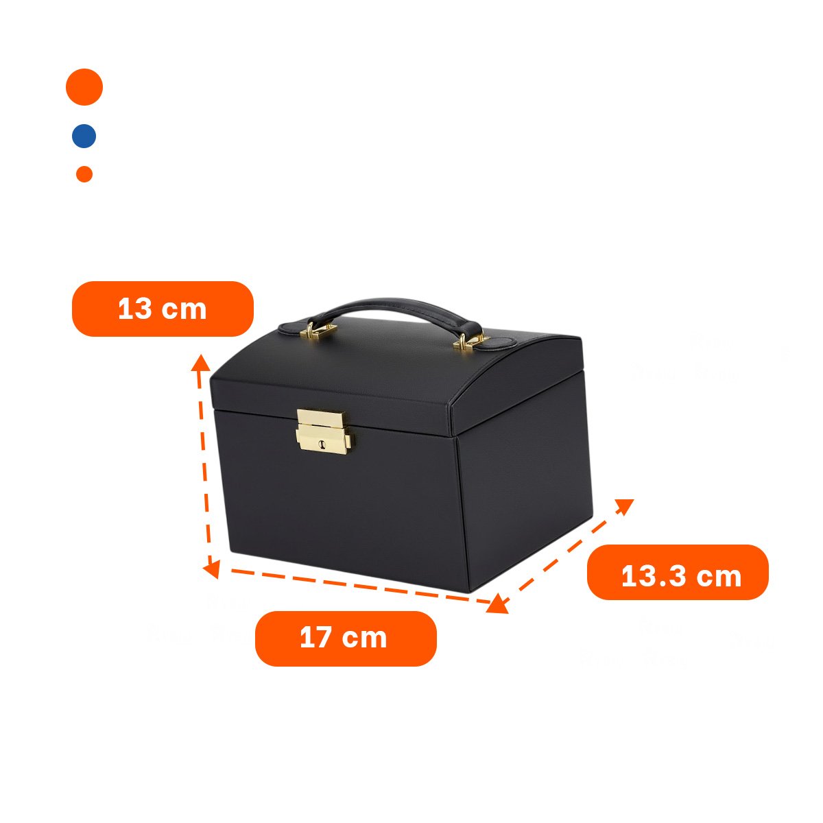 PACK6 ESTUCHE NEGRO DE 3 NIVELES PARA JOYAS Y ACCESORIOS Y+PAPEL REGALO - 4