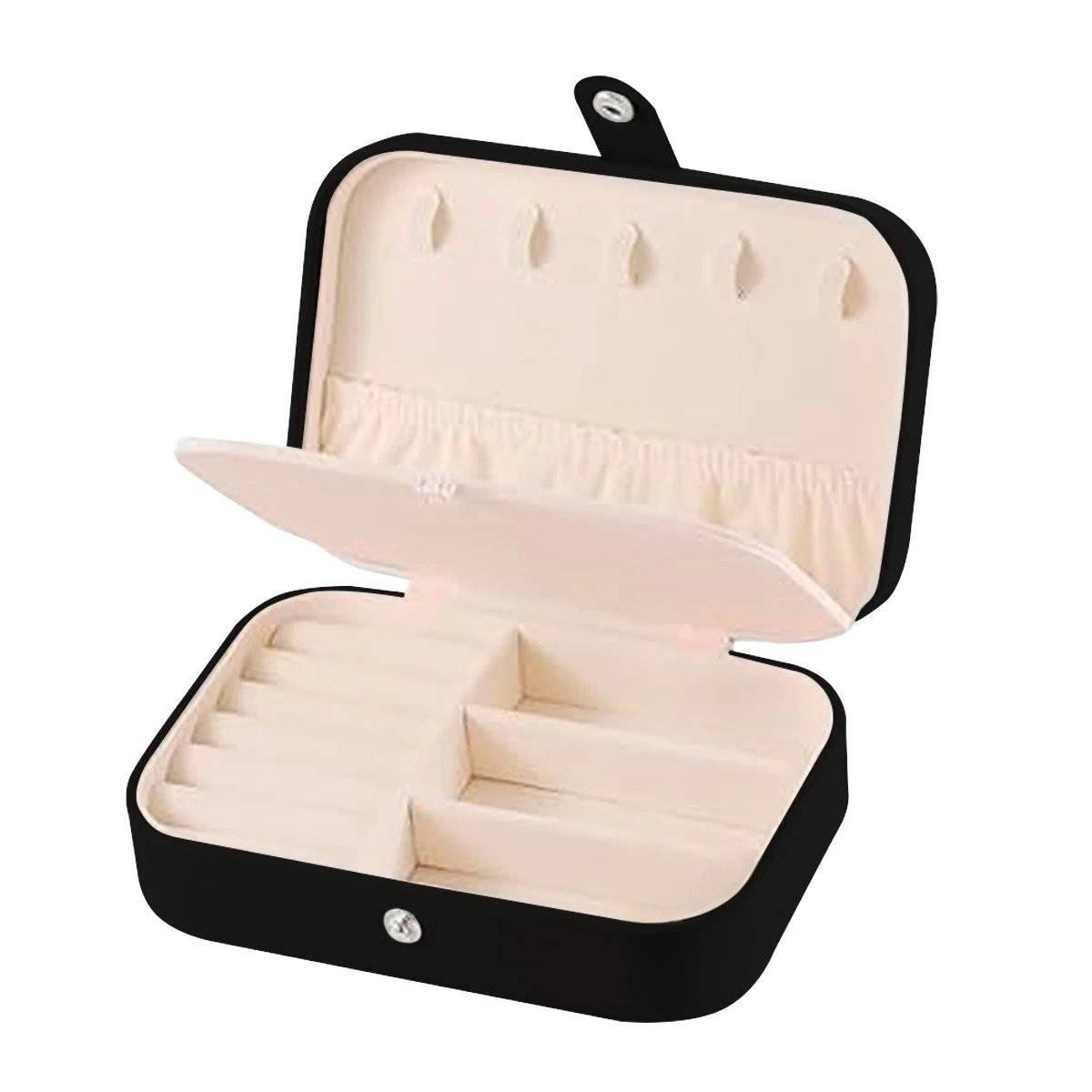 PACK2 CAJA NEGRO 16X11X5 CM PRACTICO Y LIGERO CON DIVISIONES INTERNAS Y+REGALO STICKER - 2
