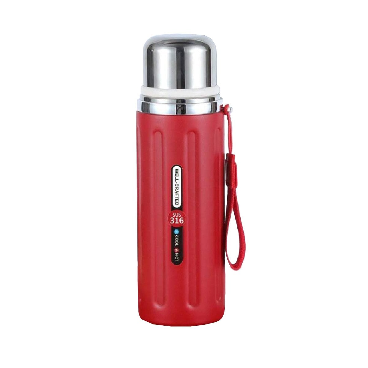 PACK2 RECIPIENTE 800ML ROJO LIGERO Y COMODO PARA TRANSPORTAR BEBIDAS DIARIAS Y+REGALO STICKER - 2