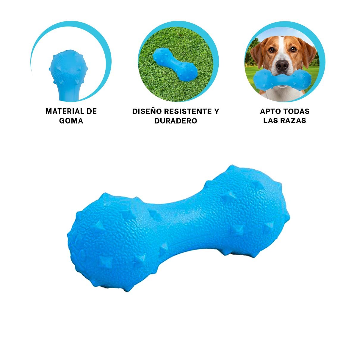 ELEMENTO DE JUEGO CON PUAS PARA PERRO CELESTE RESISTENTE Y SEGURO - 3