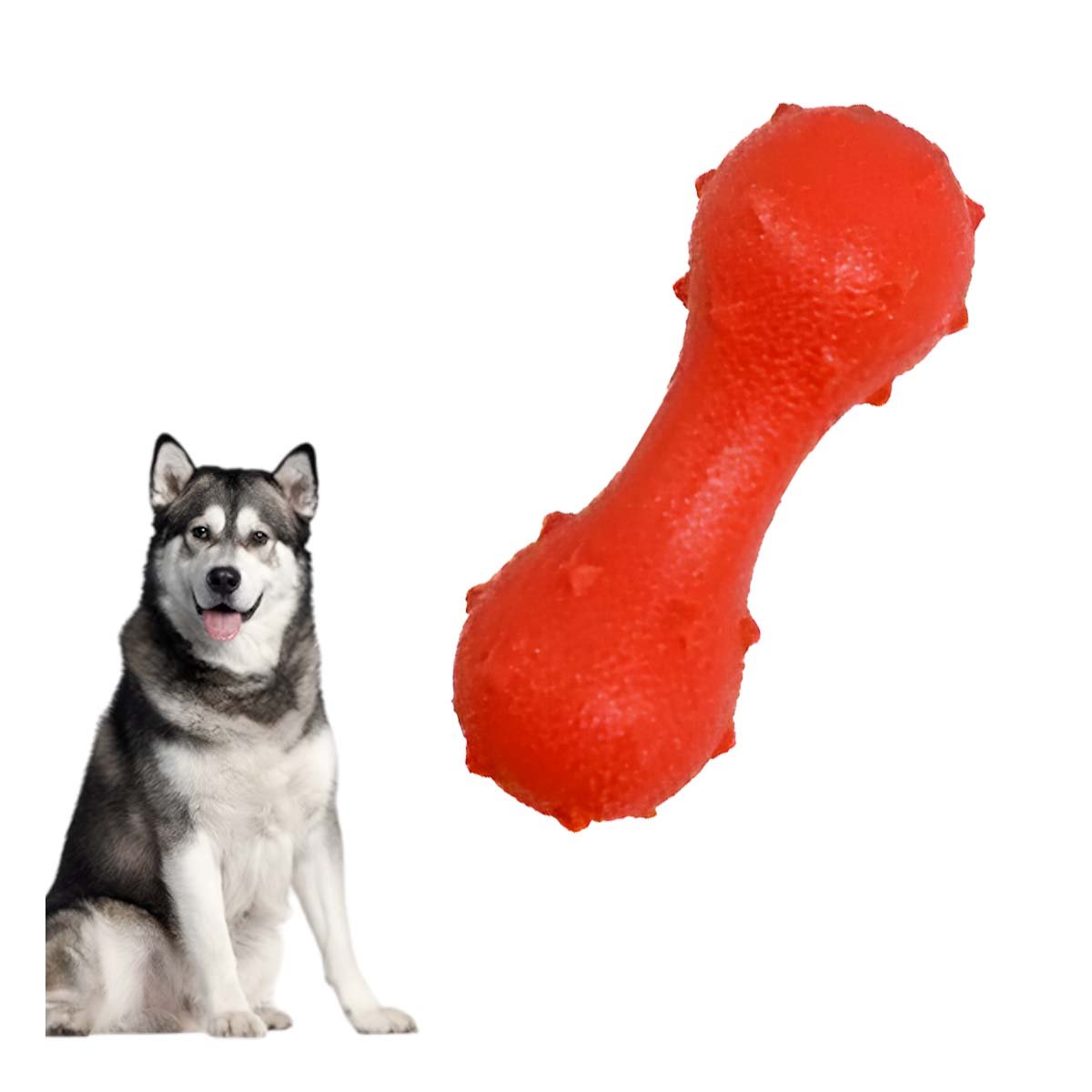 PACK6 ACCESORIO TEXTURIZADO PARA PERRO ROJO CON PUAS SEGURAS Y FIRMES Y+REGALO STICKER - 2