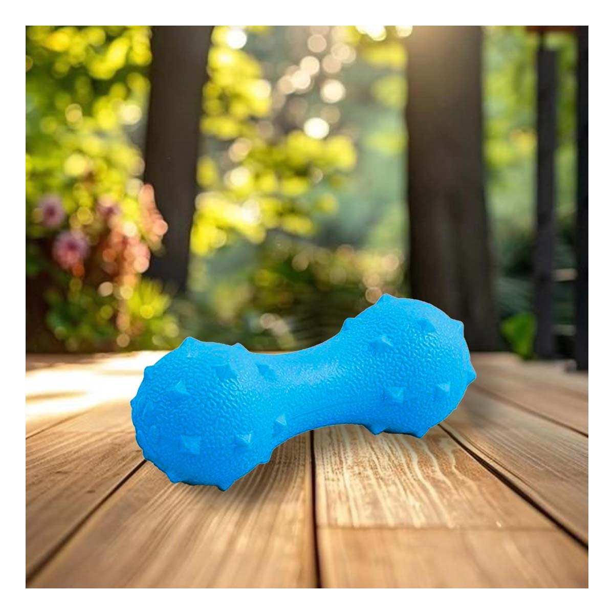 JUGUETE INTERACTIVO CON PUAS PARA MASCOTA CELESTE PARA ENTRENAMIENTO Y+PAPEL REGALO - 3