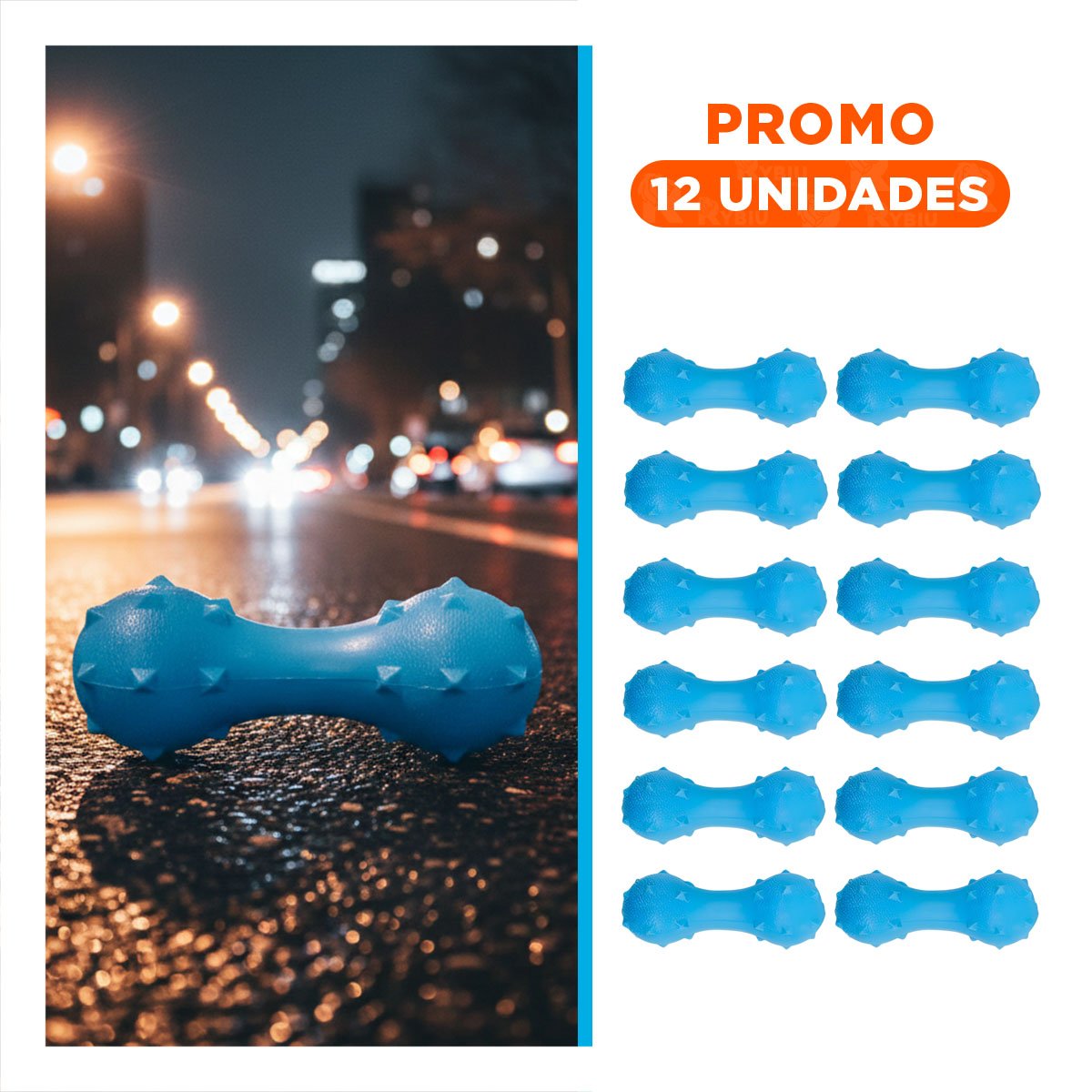 PACK12 MORDEDOR INTERACTIVO PARA MASCOTA CELESTE CON PUAS RESISTENTES Y+REGALO STICKER - 1