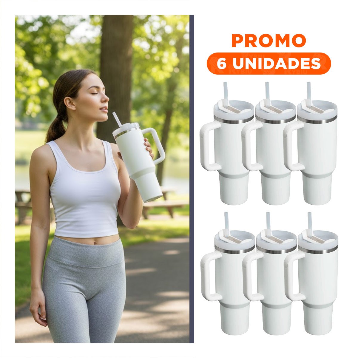 PACK6 POCILLO INSULADO CON ASA Y PICO 1200ML BLANCO - 1