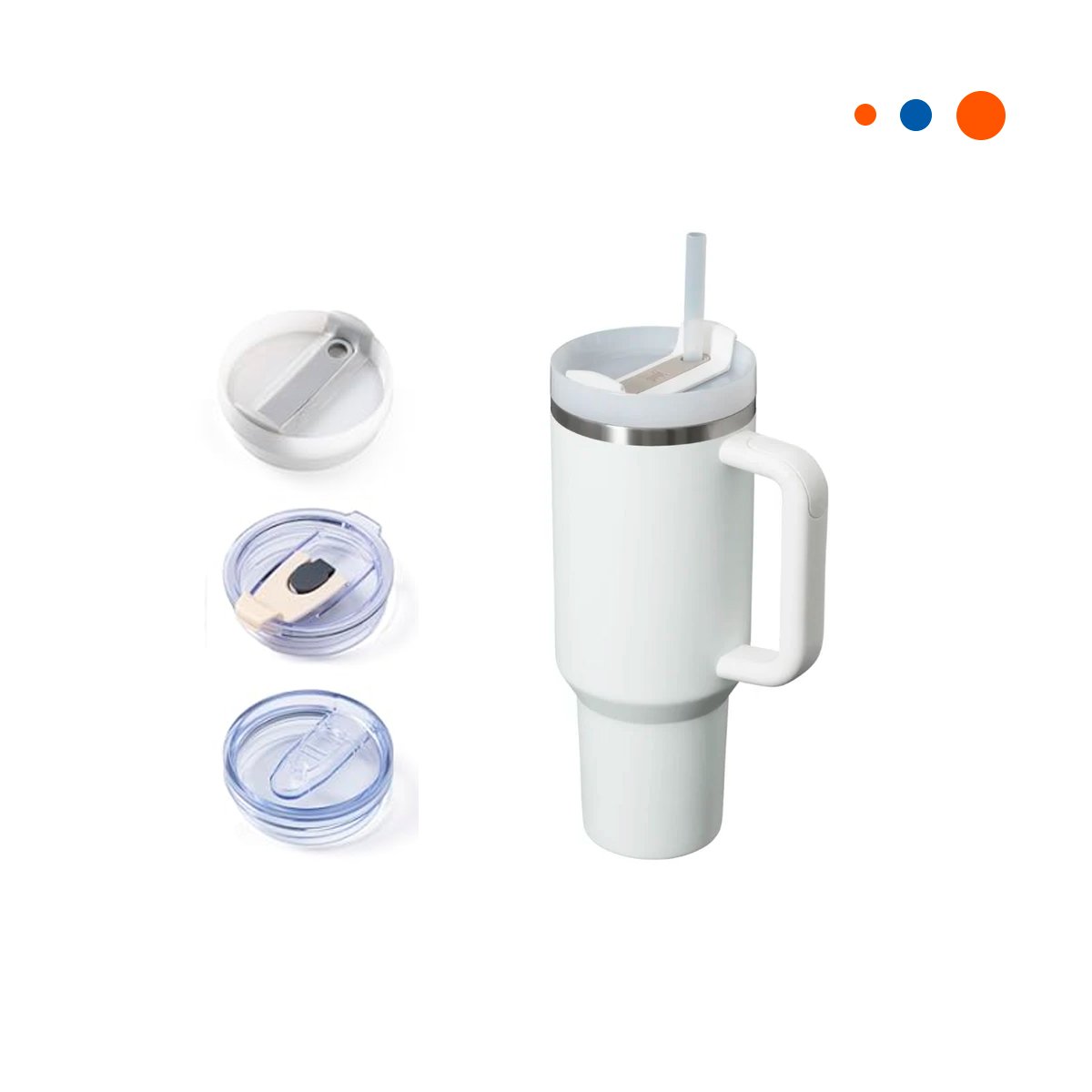 PACK4 FRASCO INSULADO CON ASA Y PICO 1200ML BLANCO REUTILIZABLE Y+PAPEL REGALO - 3