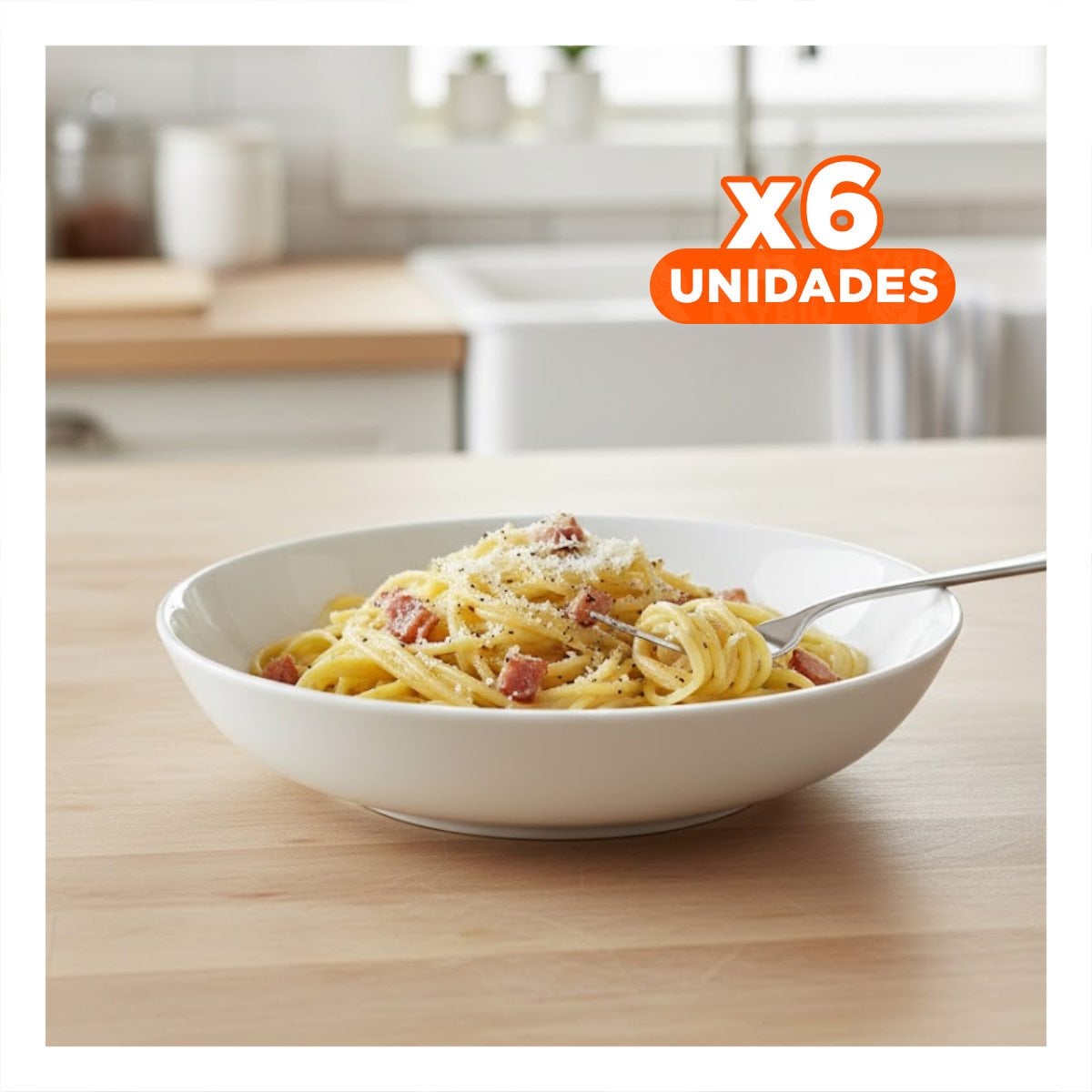 PACK6 UTENSILIO BLANCO CIRCULAR OVALADO PARA SERVICIO EN MESA Y+REGALO STICKER - 1