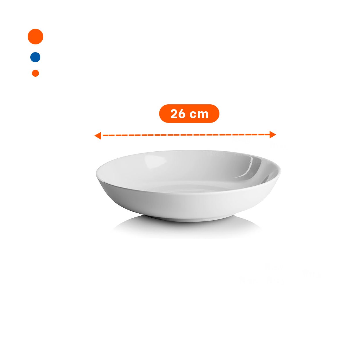 PACK2 ELEGANTE PIEZA OVALADA BLANCO CIRCULAR PARA COCINA Y+PAPEL REGALO - 4