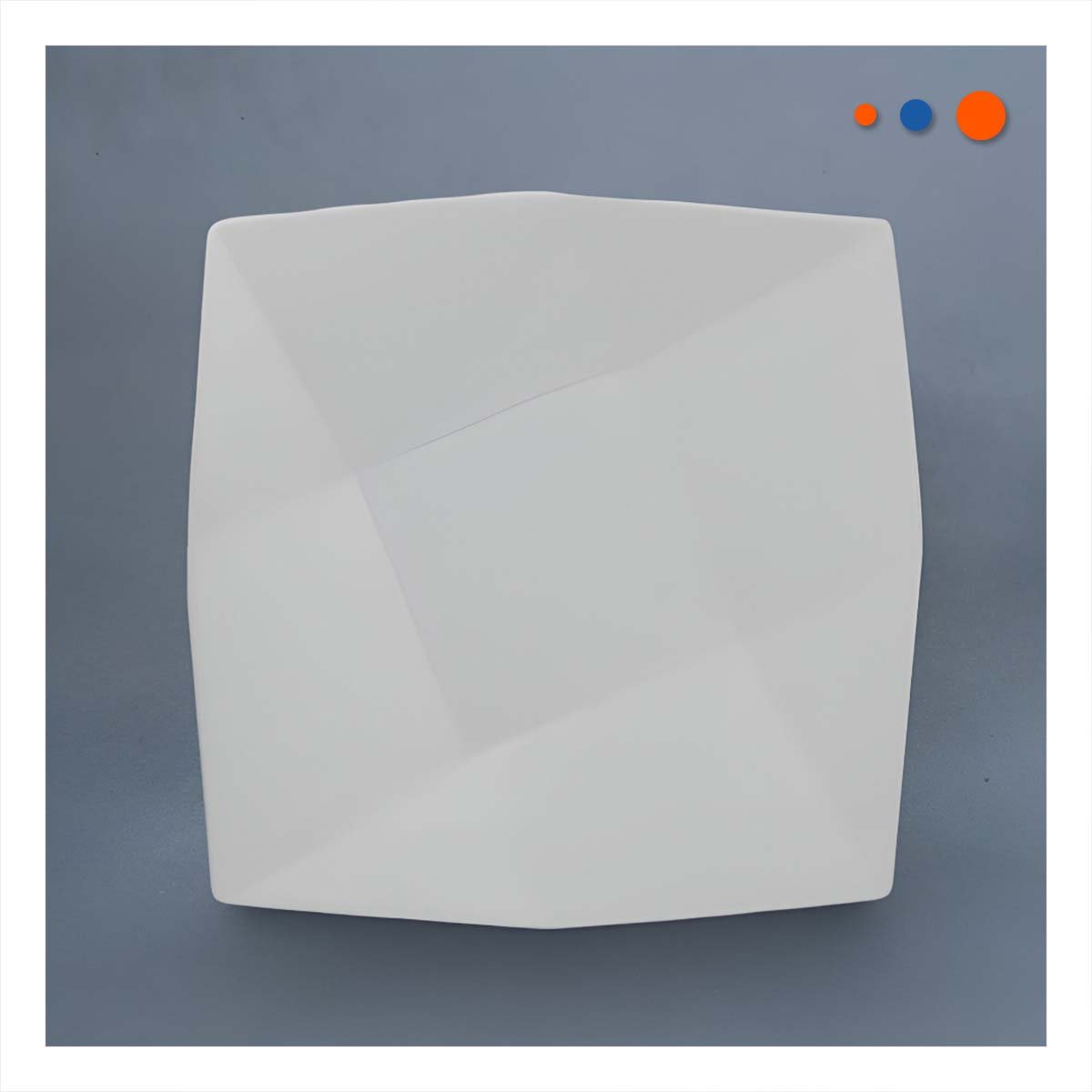PACK6 LOZA MODERNA CUADRADA MODELO ORIGAMI BLANCO PARA DECORACION ACTUAL Y+REGALO STICKER - 3