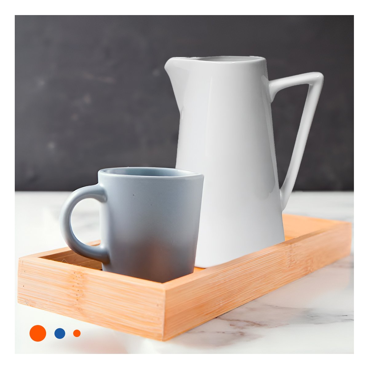 SERVIDOR DE CERAMICA BLANCO PARA COMEDOR Y ENCUENTROS EN CASA Y+PAPEL REGALO - 3
