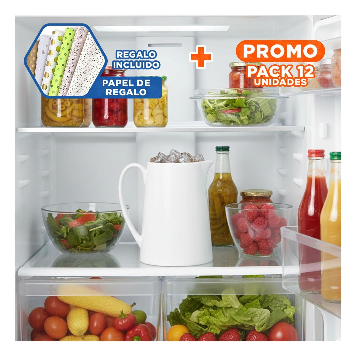 PACK12 COMPLEMENTO MODERNO DE CERAMICA BLANCO PARA COMEDOR Y HOGAR ACTUAL Y+PAPEL REGALO - 1