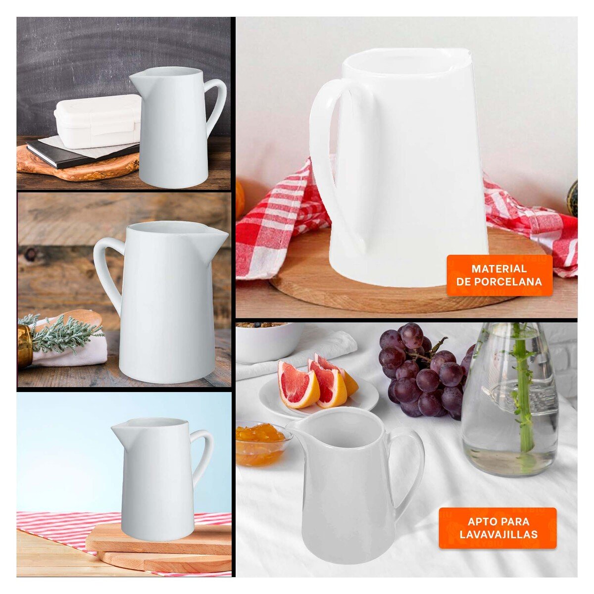 PACK12 COMPLEMENTO MODERNO DE CERAMICA BLANCO PARA COMEDOR Y HOGAR ACTUAL Y+PAPEL REGALO - 2