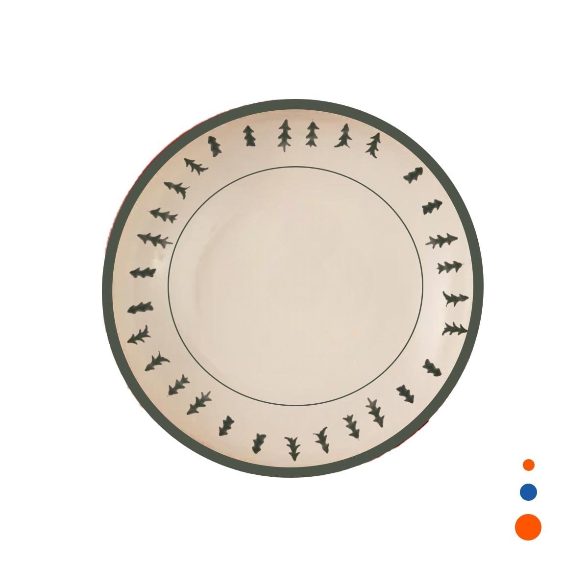 PACK4 ARTICULO ELEGANTE CIRCULAR CON BORDE AZUL PARA CASA Y+PAPEL REGALO - 1