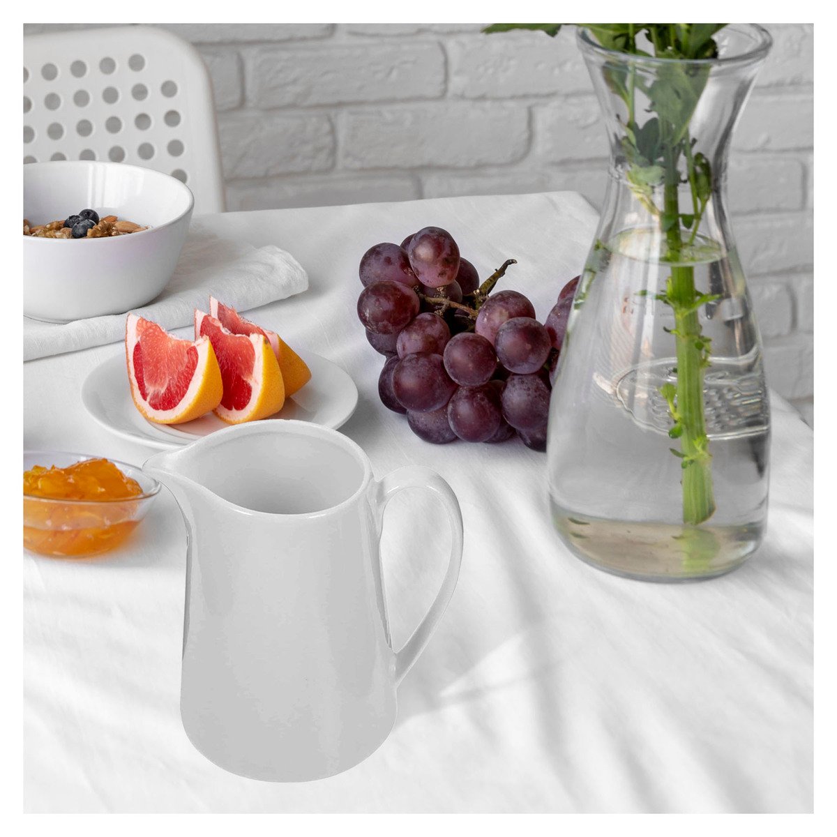 SERVIDOR DE CERAMICA BLANCO PARA COMEDOR Y REUNIONES EN CASA Y+PAPEL REGALO - 5