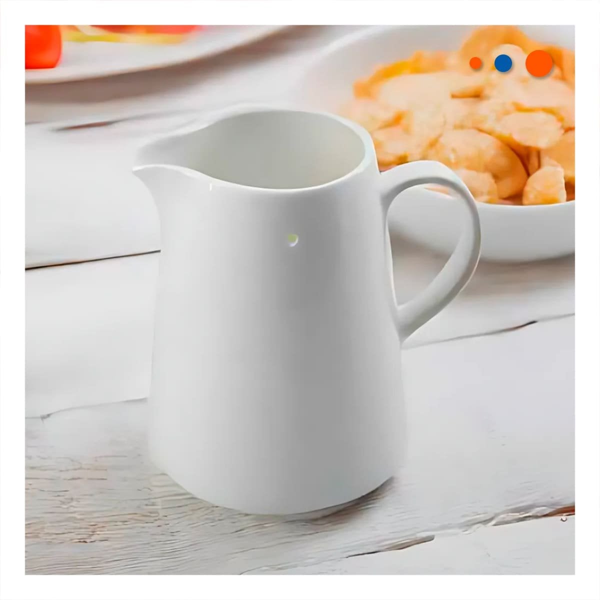 PACK6 PIEZA MODERNA DE CERAMICA BLANCO PARA HOGAR Y MESA PRINCIPAL Y+PAPEL REGALO - 2