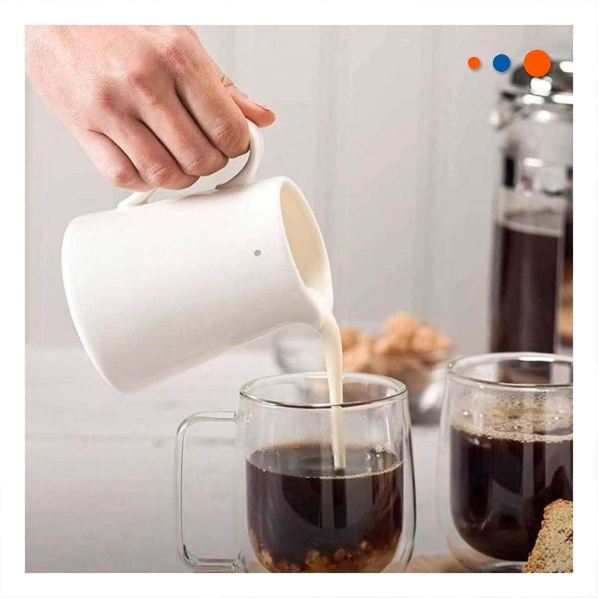 PACK4 CONTENEDOR MODERNO DE CERAMICA BLANCO PARA COCINA Y HOGAR Y+PAPEL REGALO - 2